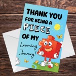 Thank You Teacher Cards Piece Of My Learning Journey Thankyou