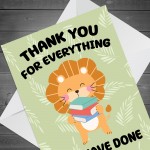 Teacher Leaving Card For Teacher TA End Of Year Thank You Cards