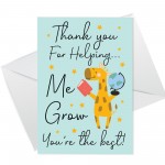 Teacher Thank You Cards A6 Greeting Card With Envelope