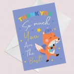 Thank You Card For Teacher Thank You Teacher Greetings Cards