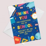 Thank You Card For School Teacher and Teaching Assistant TA Card