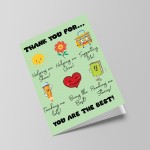 Teacher Thank You Card School Teacher and Teaching Assistant