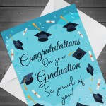 Proud Of You Card For Daughter Son Novelty Graduation Card