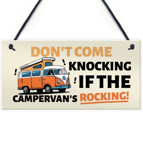 Novelty Campervan Sign FUNNY Campervan Plaque Travel Door Plaque