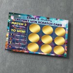 Personalised Scratch Card Reveal Birthday Gift For Him or Her