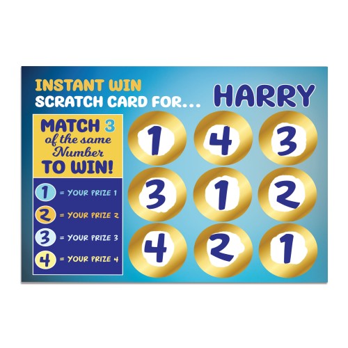 Scratch Card Reveal Personalised Gift For Men Him Dad Brother