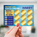 Scratch Card Reveal Personalised Gift For Men Him Dad Brother