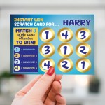 Scratch Card Reveal Personalised Gift For Men Him Dad Brother