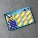 Scratch Card Reveal Personalised Gift For Men Him Dad Brother