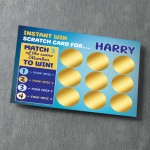 Scratch Card Reveal Personalised Gift For Men Him Dad Brother