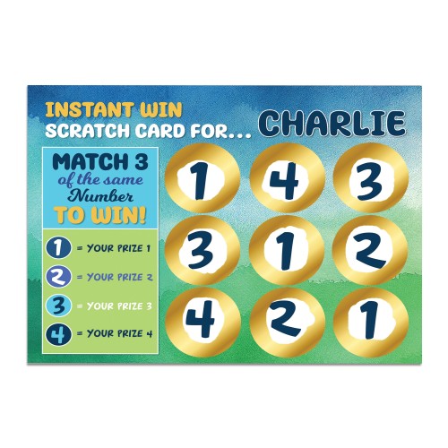 Personalised Scratch Card Gift For Boys, Birthday Gifts For Son 