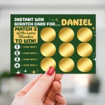 Personalised Custom Scratch Card Reveal Gift For Him Birthday