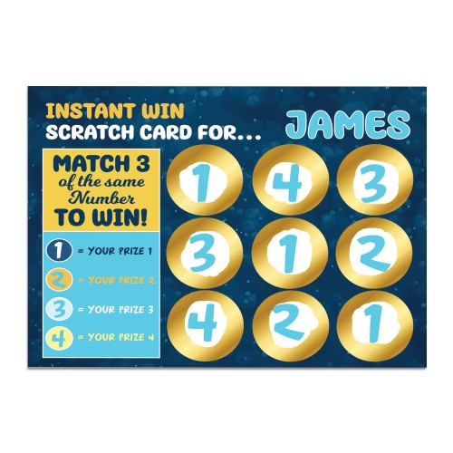 Personalised Scratch Card For Him Birthday Christmas Card Son