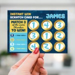 Personalised Scratch Card For Him Birthday Christmas Card Son