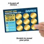 Personalised Scratch Card For Him Birthday Christmas Card Son