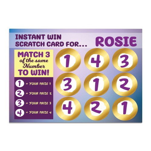 Scratch Card Reveal Personalised Gift For Women Her Girls