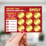 Personalised Scratch Card Reveal Gift For Friends Family Him Her