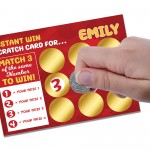 Personalised Scratch Card Reveal Gift For Friends Family Him Her