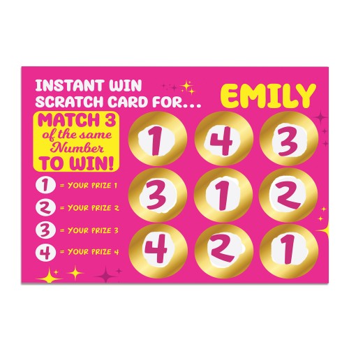 Personalised Scratch Card Gift Her Birthday Gifts For Women