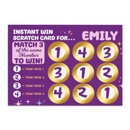 Personalised Gift For Her Scratch Card Birthday Girlfriend Wife