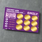 Personalised Gift For Her Scratch Card Birthday Girlfriend Wife