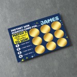 Scratch Card Reveal Personalised Gift For Men Him Son Christmas