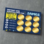 Scratch Card Reveal Personalised Gift For Men Him Son Christmas