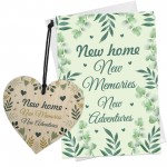 new home congratulations keepsake card and heart, house warming 