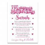 PERSONALISED 70th Birthday Gift For Her Gift For Nan Mum