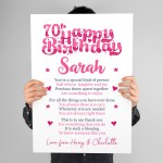 PERSONALISED 70th Birthday Gift For Her Gift For Nan Mum