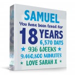 PERSONALISED 18th Birthday Gifts For Him Son Grandson Brother