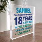 PERSONALISED 18th Birthday Gifts For Him Son Grandson Brother