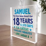 PERSONALISED 18th Birthday Gifts For Him Son Grandson Brother