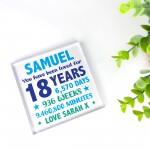 PERSONALISED 18th Birthday Gifts For Him Son Grandson Brother