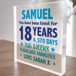 PERSONALISED 18th Birthday Gifts For Him Son Grandson Brother