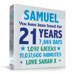 PERSONALISED 21st Birthday Gifts For Him Son Grandson Brother