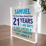 PERSONALISED 21st Birthday Gifts For Him Son Grandson Brother