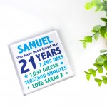 PERSONALISED 21st Birthday Gifts For Him Son Grandson Brother