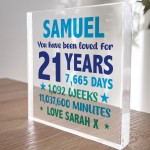 PERSONALISED 21st Birthday Gifts For Him Son Grandson Brother