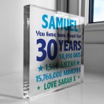 PERSONALISED 30th Birthday Gifts For Him Son Grandson Brother