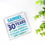 PERSONALISED 30th Birthday Gifts For Him Son Grandson Brother