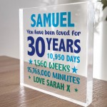 PERSONALISED 30th Birthday Gifts For Him Son Grandson Brother