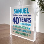 PERSONALISED 40th Birthday Gifts For Him Dad Uncle Brother