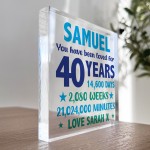 PERSONALISED 40th Birthday Gifts For Him Dad Uncle Brother