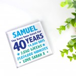 PERSONALISED 40th Birthday Gifts For Him Dad Uncle Brother