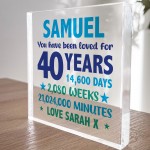 PERSONALISED 40th Birthday Gifts For Him Dad Uncle Brother