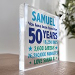 PERSONALISED 50th Birthday Gifts For Him Grandad Dad Uncle