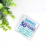 PERSONALISED 50th Birthday Gifts For Him Grandad Dad Uncle