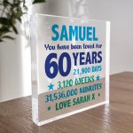 PERSONALISED 60th Birthday Gifts For Him Grandad Dad Uncle