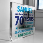 PERSONALISED 70th Birthday Gifts For Him Grandad Dad Uncle